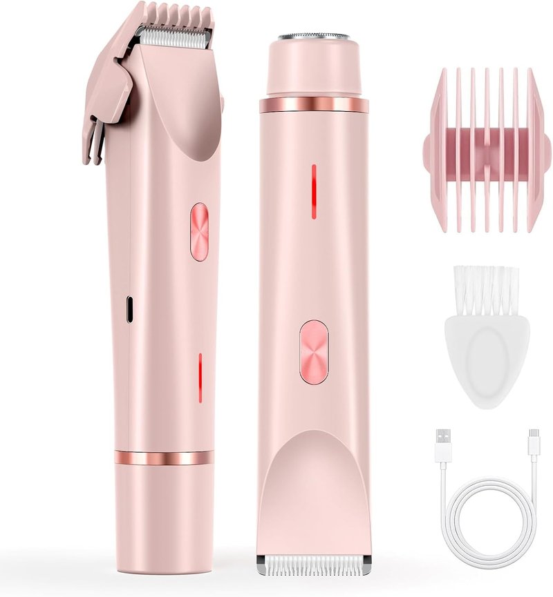 Bikini Trimmer for Women - 2-in-1 Electric Shaver for Body & Facial Hair Removal | Waterproof Rechargeable Design