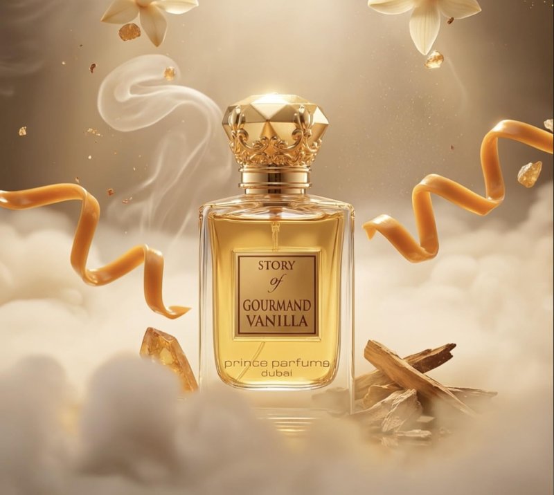 Prince Parfums Dubai – Story of Gourmand Vanilla – Women’s Extrait de Parfum 3.4 Ounces – Luxury Perfume with Coconut, Peach, Tiare Flower & Vanilla – Romantic, Sweet & Long Lasting Fragrance