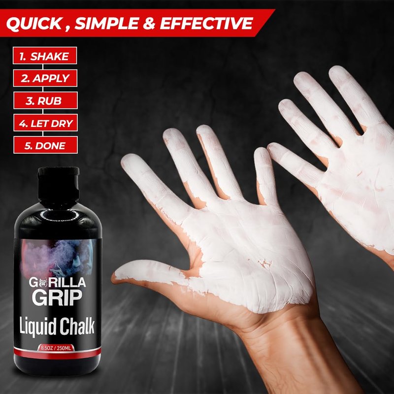 DYNAMICSSPORTZ Liquid Chalk with Mountain Buckle for Gym & Sports-Extra Strong Grip Lifting Chalk for Fast Drying,Weightlifting,Rock Climbing & Pole Fitness-1x50ml