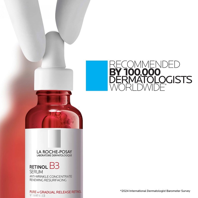 La Roche-Posay Pure Retinol Face Serum - Anti-Aging with Niacinamide & Hyaluronic Acid | 1.0 fl oz for Sensitive Skin