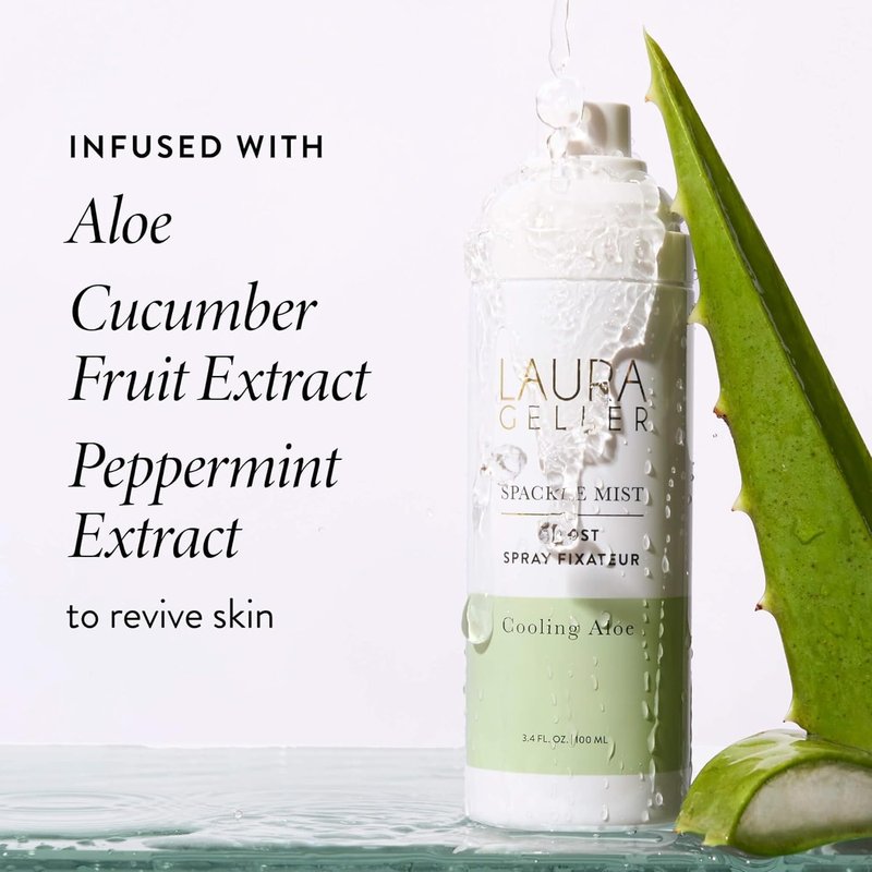 LAURA GELLER NEW YORK Spackle Mist Boost with Cooling Aloe - Long-Lasting Dewy Skin Makeup Setting Spray