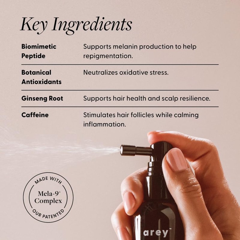 Arey To The Root Hair Serum - Anti-Grey Formula for Healthier Hair | Slows Grey Growth in 3-6 Months | Vegan & Oil-Free