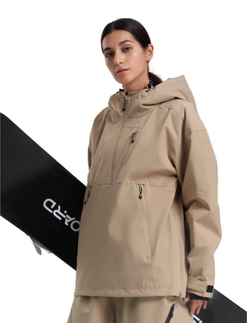 GSOU SNOW Women's Snowboard Jacket Baggy Ski Jackets Waterproof Snow Hooded Coat Windproof Mountain Winter Outdoor Sports