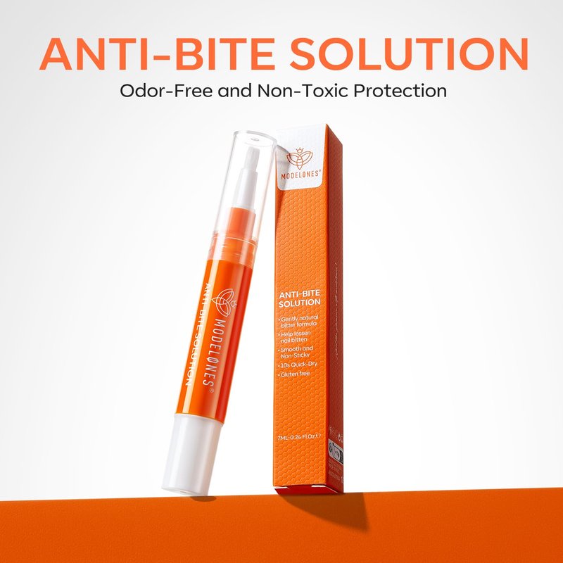 modelones Stop Biting Pen Nail Biting Prevention Thumb Sucking Deterrent Nail Biting Treatment for Kids & Adults Natural Nail Care Pen to Help Stop Nail Biting Habit Safe Solution for Biters