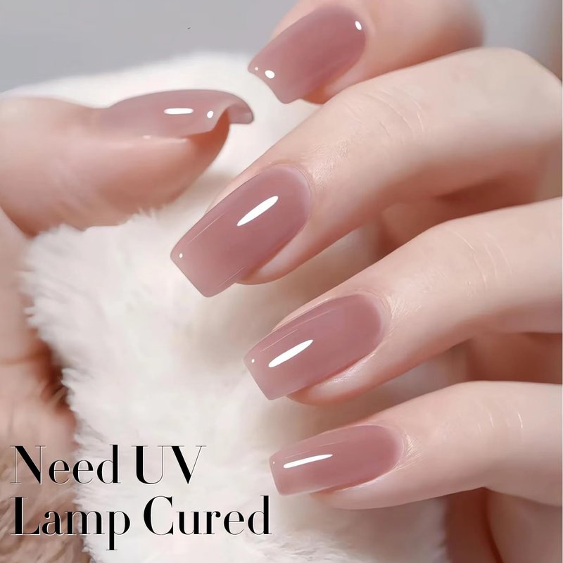 Double Rhythm 15 ML Gel Polish Pure Sheer Same Color Same Bottle Soak Off Gel Polish Nail Art Manicure Salon DIY at Home for Women (Pink Lilac-A1369)