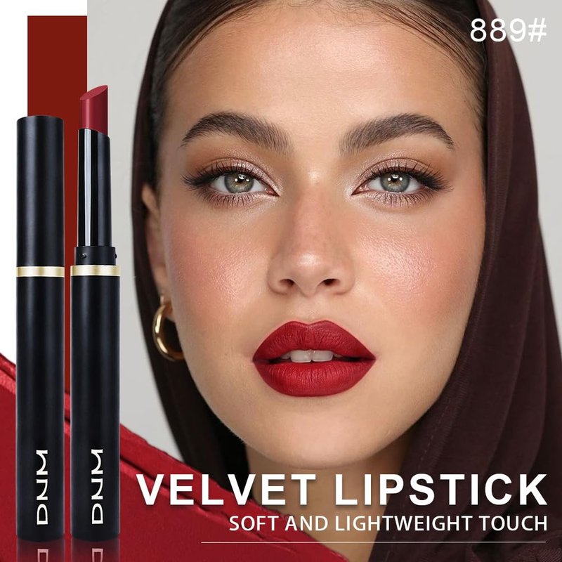 Evpct Cranberry Red Velvet Matte Lipstick - High Pigment, Long-Lasting & Waterproof | 24-Hour Silky Stain