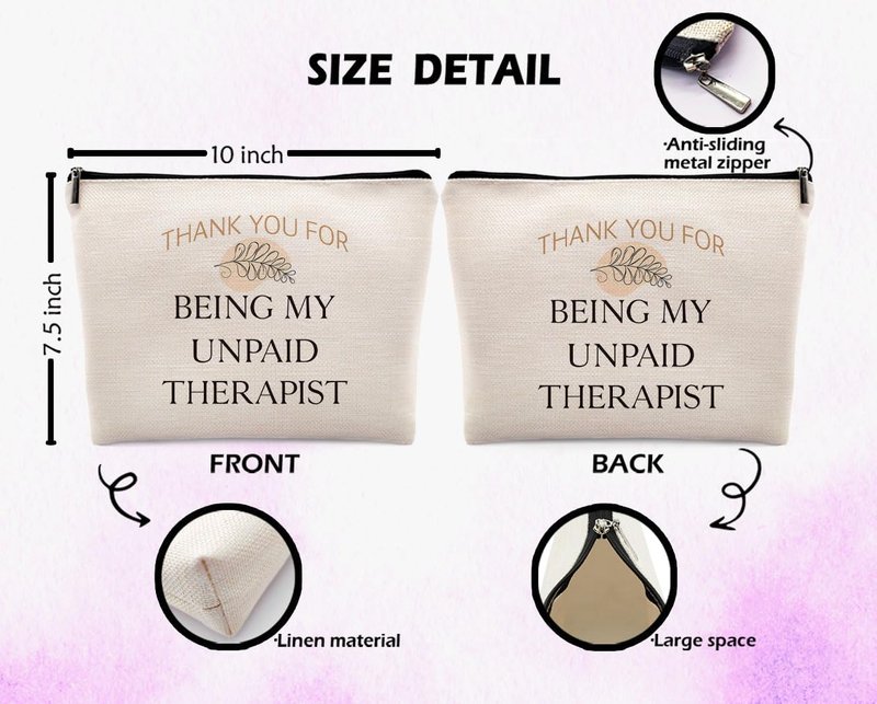 Funny Cosmetic Bag for Women - Best Friend Appreciation Gift | Travel Toiletry Makeup Bag
