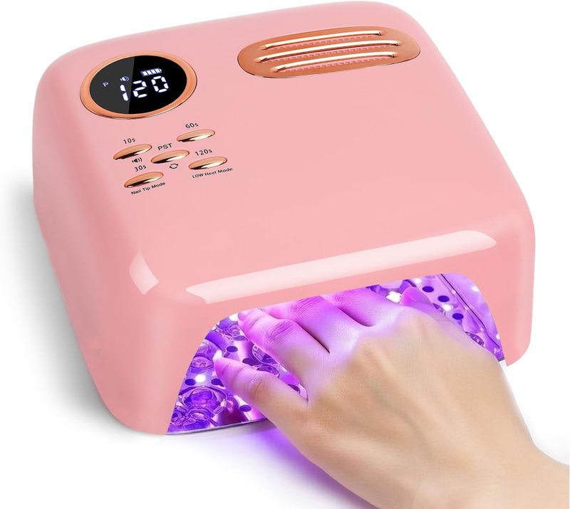 Cordless UV LED Nail Lamp - 72W Rechargeable Gel Nail Dryer with Patented Replaceable Light Board - Extra Spare Panel Included - Professional Wireless Curing Lamp for All Gels & Salon