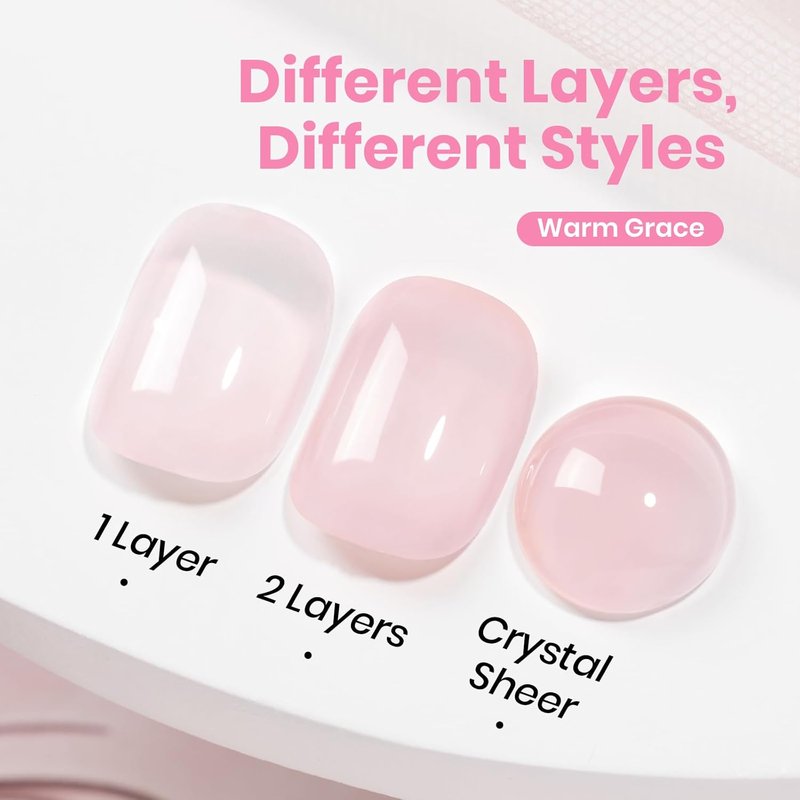 Beetles Gel Polish - Warm Grace Nude Pink 15ML | Sheer Translucent UV Soak Off Nail Color for DIY Manicure