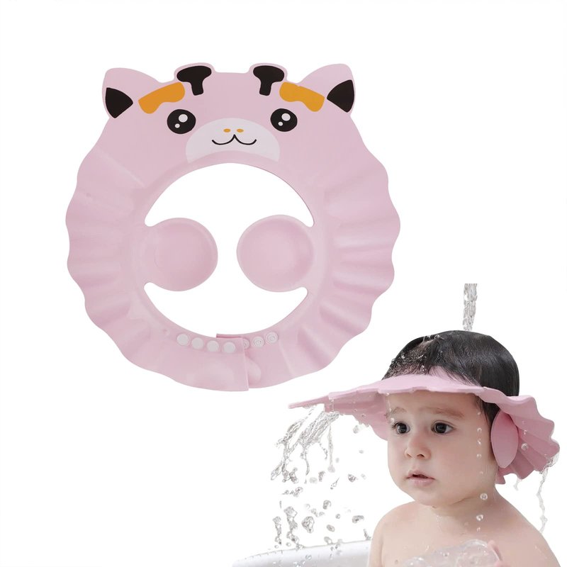 Baby Shower Cap Shampoo Cap Bath Visor Hat Kids Hair Washing Shampoo Shield Adjustable Waterproof Bath Shield Visor for 0-8 Years