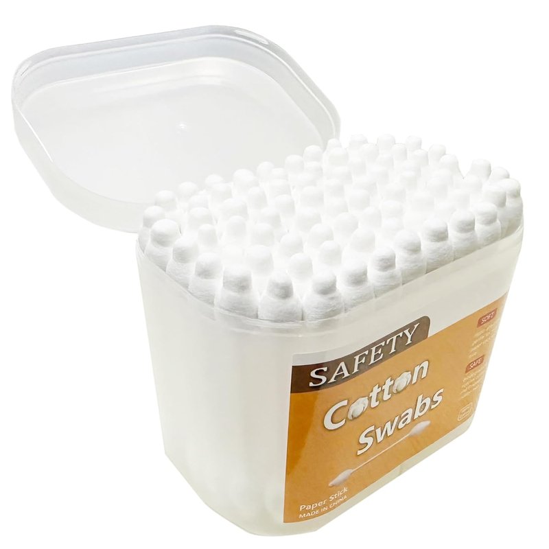 Safety Cotton Swabs - 160 Pcs Large Tip Baby Cotton Buds for Gentle Care
