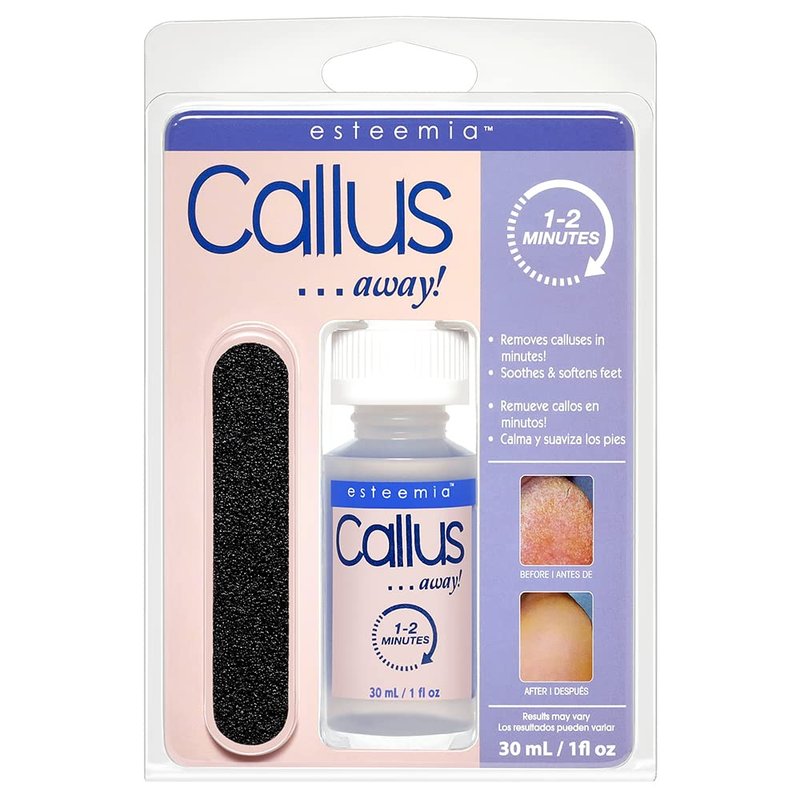 Esteemia Foot Callus Remover Gel - Smooth Thick Calluses | At-Home Pedicure Spa Kit with Foot File