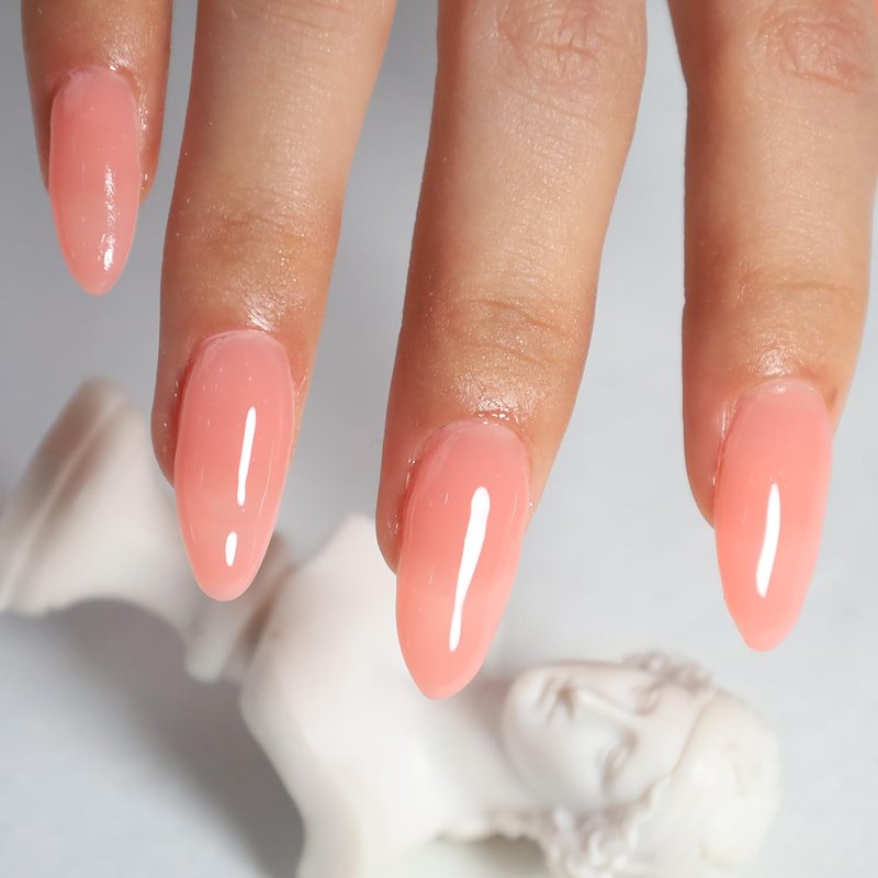 FANNEST Rubber Base Gel Polish Set, 8 IN 1 Builder Gel For Nails in a Bottle, Self leveling Builder Extension Strengthener Nail, Repai NailSoak Off UV DIY Home Gift for Girls (Clear Pink)