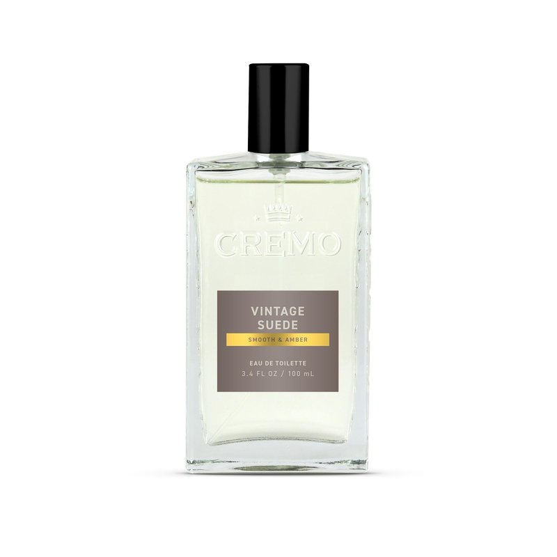 Cremo Cologne For Men - Vintage Suede Mens Cologne Spray, A Combination of White Moss, Rich Amber, and Smooth Suede, Multi-Layered Signature Men's Fragrances, 3.4 Fl Oz