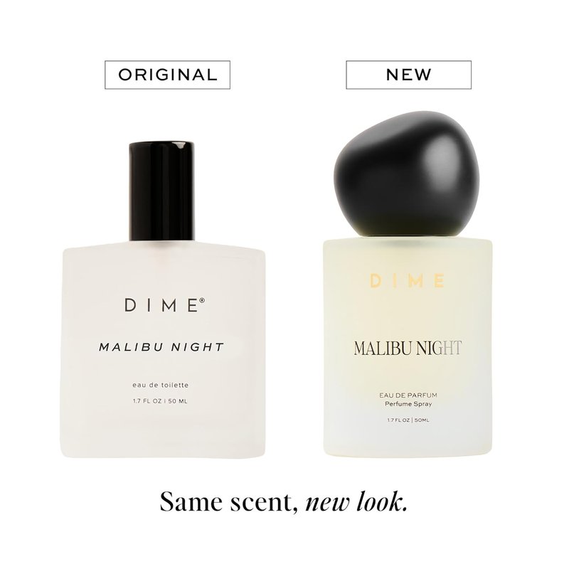 DIME Beauty Malibu Night Perfume - Light Floral Musk, Hypoallergenic Eau de Toilette, 1.7 oz / 50 ml