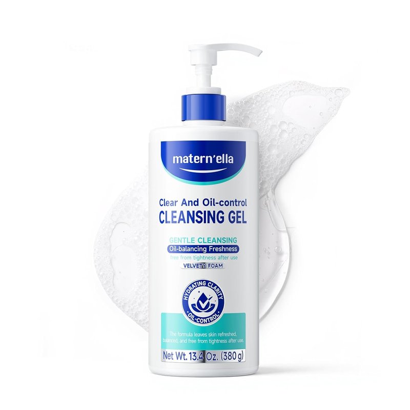 Cleansing Gel for Oily Skin - Mild Facial Cleanser with Plant Extracts | Hydrating Face Wash for Sensitive Skin - 13.4 Oz