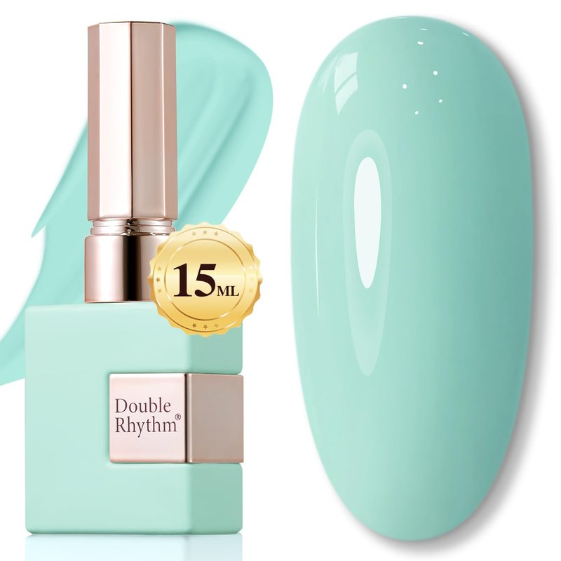 Gel Nail Polish - Double Rhythm 15ML Light Blue Soak Off for DIY Manicure | Art Salon Quality