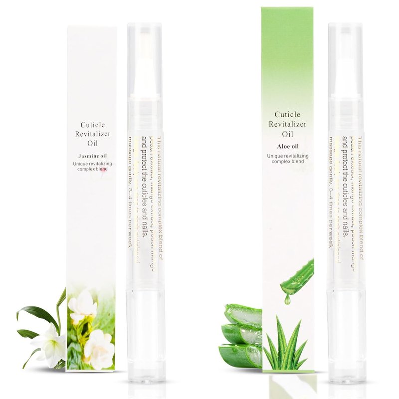 Meschett Cuticle Oil Pens - Revitalizing Nail Care with Soft Brush | Aloe & Jasmine Flavor (2PCS)
