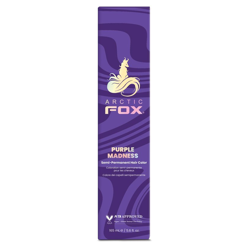 Arctic Fox Purple Madness Semi-Permanent Hair Dye - Vegan, Cruelty-Free, Ammonia-Free - 5.6 fl oz