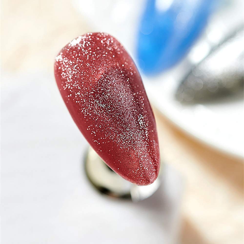 WOKOTO 6Pcs 3d Cat Eyes Magnet Magnetic UV Gel Nail Polish Magnet Pens Set Flower Ombre Design Double Head Magnet Stick Manicure DIY Tools Nail Magnet For Cat Eye Designs Wands