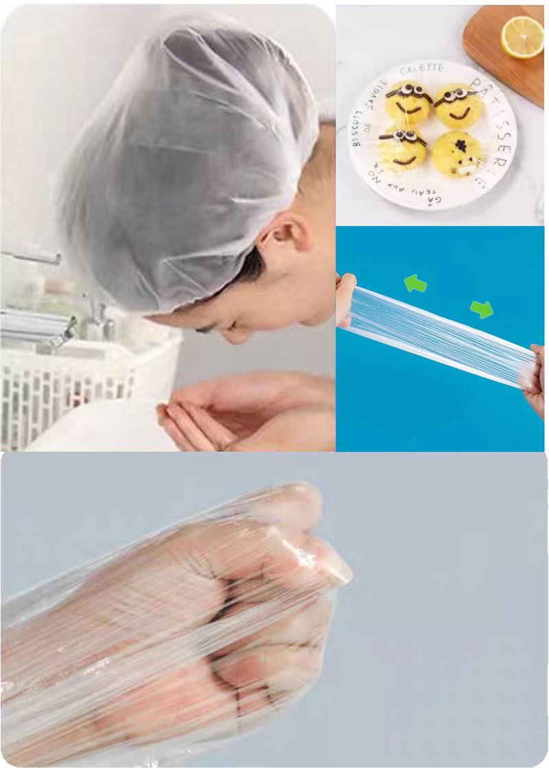 200 PCS Disposable Shower Caps Plastic Clear Hair Cap Elastic Waterproof Hair Bath Caps Thickening Shower Cap for Women Men Kids Girls Hotel and Hair Salon Travel Spa Home Use Beauty Salon Accessories