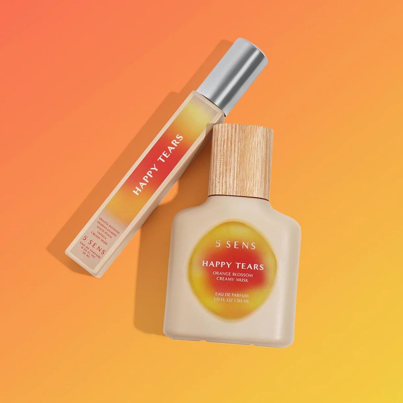 Happy Tears Eau de Parfum Travel Spray - Warm Floral Fragrance with Orange Blossom & Jasmine | 10 mL, Vegan, Cruelty-Free