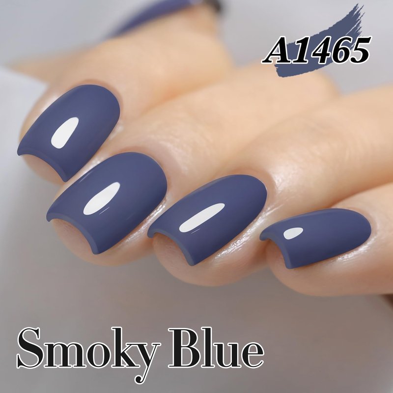 Gel Nail Polish - Double Rhythm 15ML Deep Blue Gray | Soak Off for DIY Manicure at Home