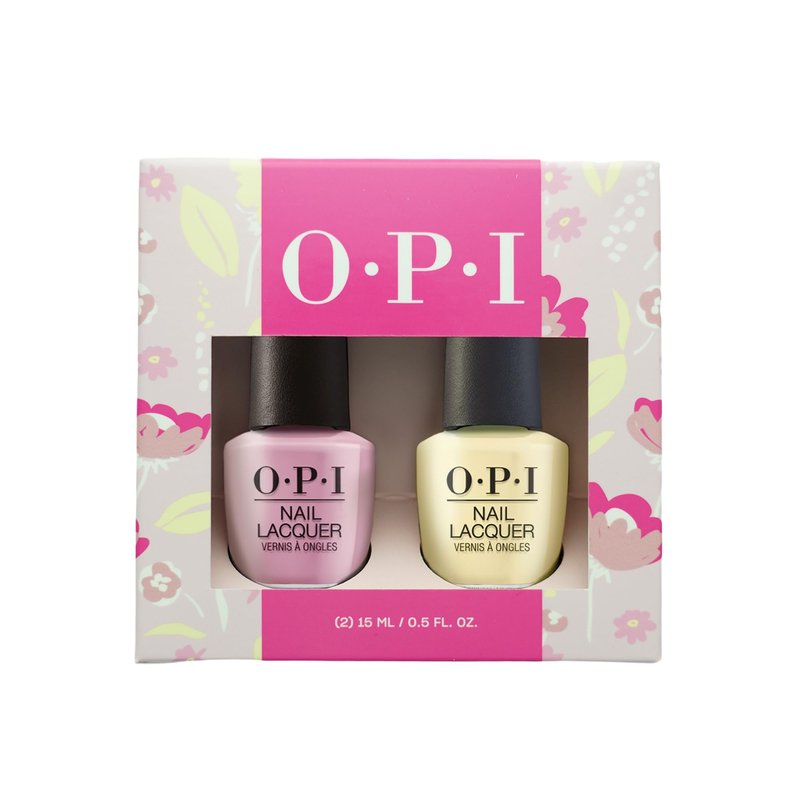 OPI Nail Lacquer Hollywood & Vibe & Blinded by the Ring Light 2PC Duo Pack | Opaque Soft Pink and Opaque Soft Yellow Crème Chip Resistant Nail Polish