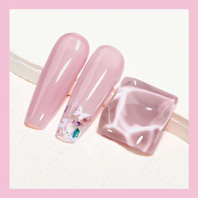 MIZHSE Quick Dry Nail Polish, Regular Pink Nail Polish Non Gel Air Drying Fast, 15 ml Glossy Finish Nail Lacquer Candy Pink Nail Art Manicure DIY Home