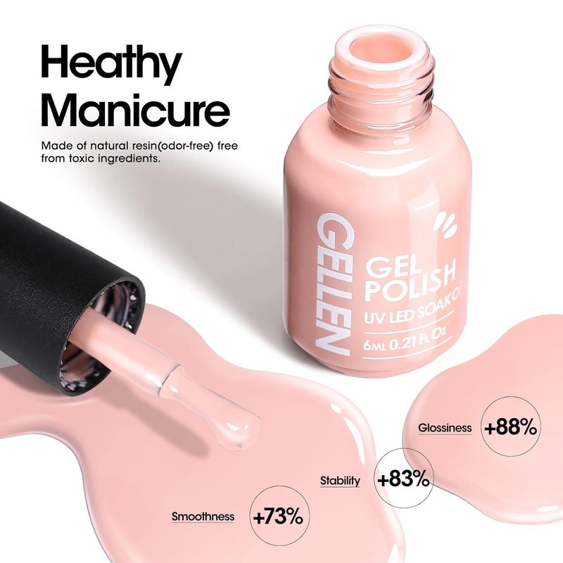 Gellen Gel Nail Polish Kit - 12 Colors & 72W UV LED Nail Dryer | Complete Manicure Set for Mother's Day Gift