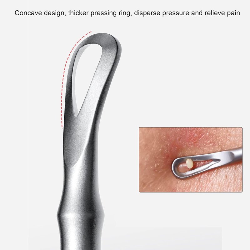 Pointed Blemish Removal Tool - 2-in-1 Stainless Steel Skin Care Instrument for Face & Nose