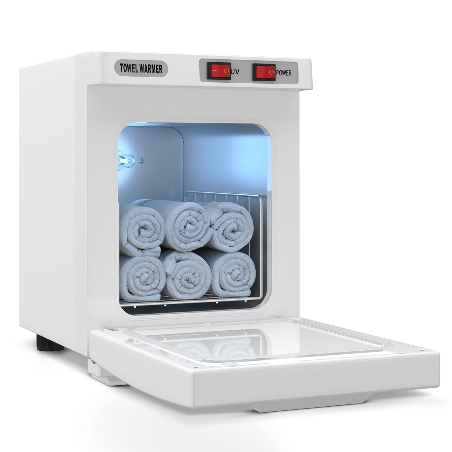 Utenzi Hot Towel Warmer, Spa Towel Cabinet 5L Professional Mini Towel Heater, Towel Warmer for Facials SPA Barbershop Esthetician (White)
