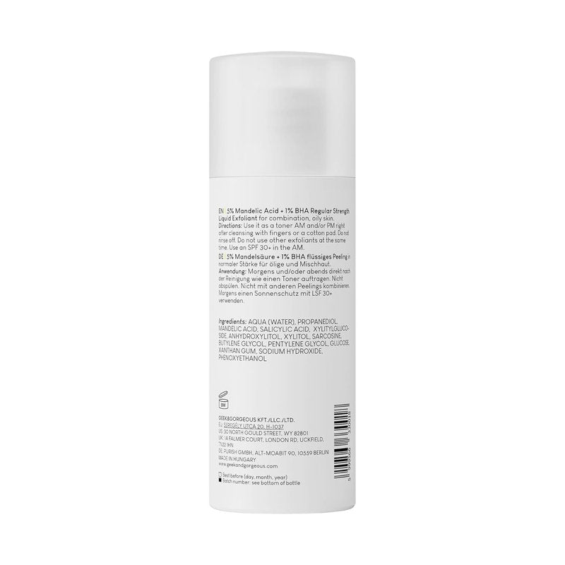 Geek & Gorgeous Cheer Up - Mandelic Acid BHA Treatment for Blackheads & Enlarged Pores | 100 ml for Oily & Combination Skin