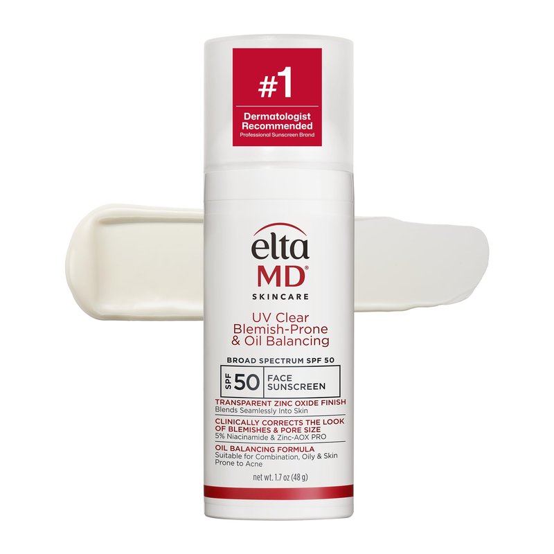 EltaMD UV Clear Blemish-Prone & Oil Balancing SPF 50, Non-Comedogenic Sunscreen with Zinc Oxide, Dermatologist Recommended