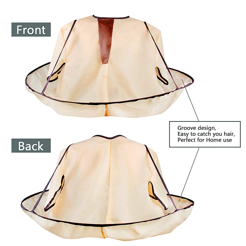 ewinever Hair Cutting Cape,1PCS Waterproof Hair Haircut Cloak Salon Barber Foldable Hairdressing Umbrella Cape Apron(Adult Size)
