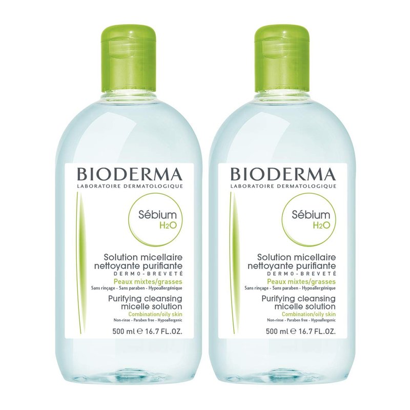 Bioderma Sébium H2O Micellar Water - Facial Cleanser & Makeup Remover for Oily Skin | 500ml