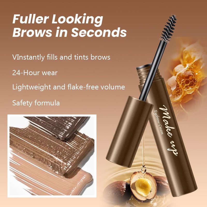 2pcs Brown Brow Gel set – Volumizing, Buildable, Wax-Gel Hybrid for Full, Voluminous Brows, Locks Hairs in Place, Waterproof, Available in Brunette (02#)