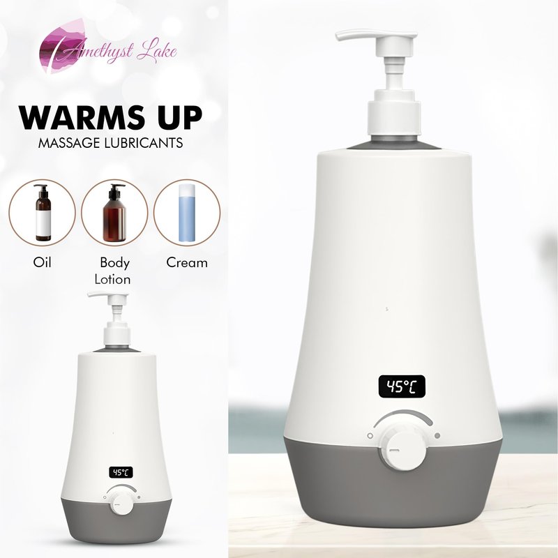 Massage Oil Warmer for Professional Salon Spa Massage, Home Lotion Warmer Plug-in Oil Heater Beauty Salon Treatment (2nd Gen)