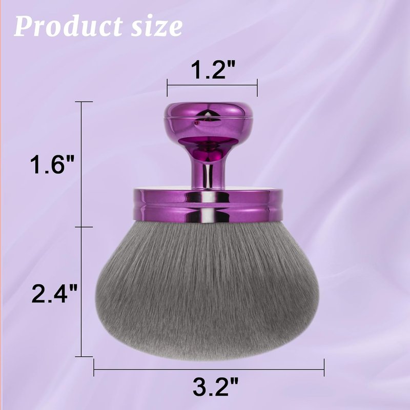 Extra Large Body Makeup Brush - Self Tanner Applicator with Drawstring Bag | 3.2 Inch for Face, Legs, and Body (Purple)