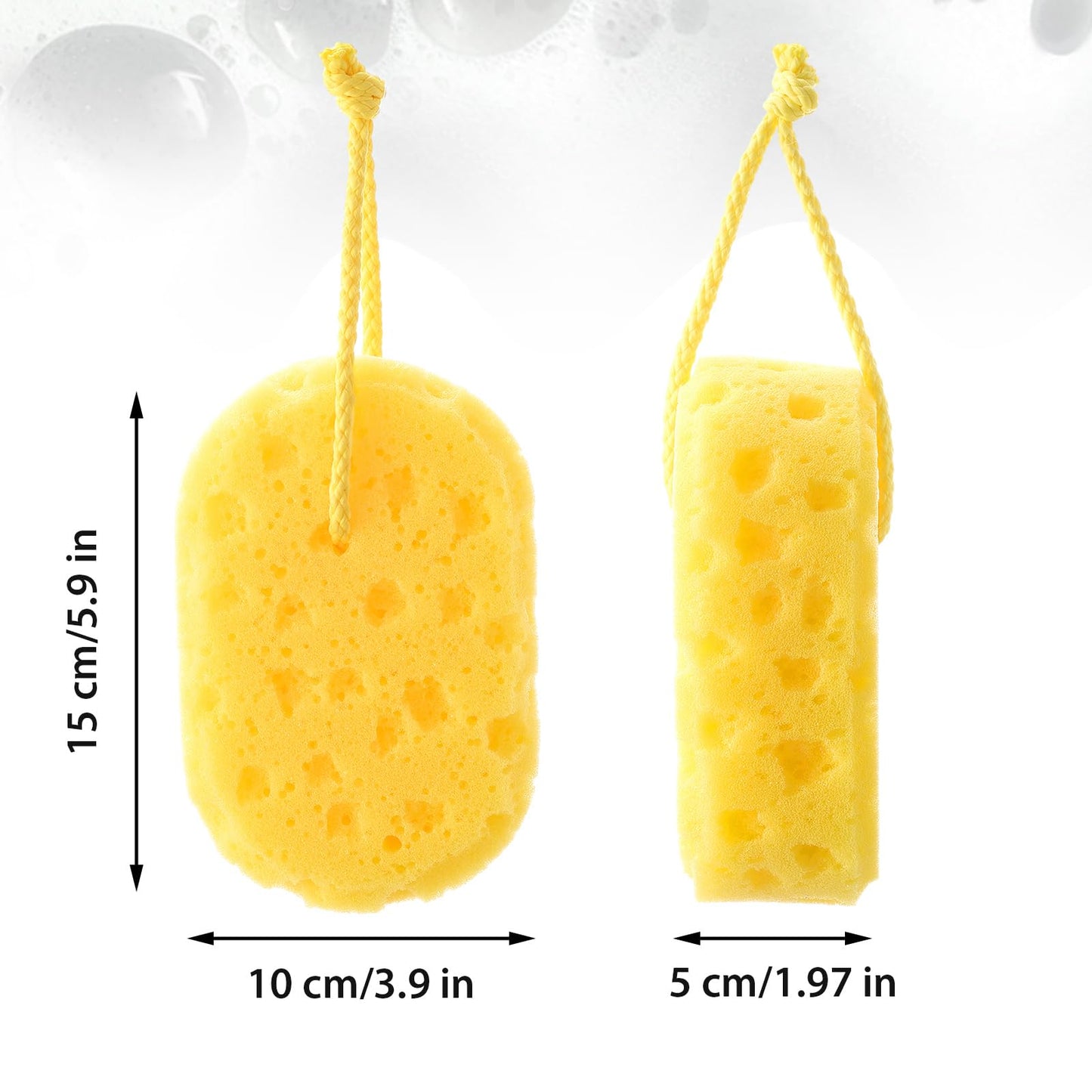 Boao 5 Pieces Soft Bath Sponge Shower Natural Gentle Soothing Body Fiber Exfoliating Shower Sponge Wash Bouquet for Women Men, Random Color(Charming Color)