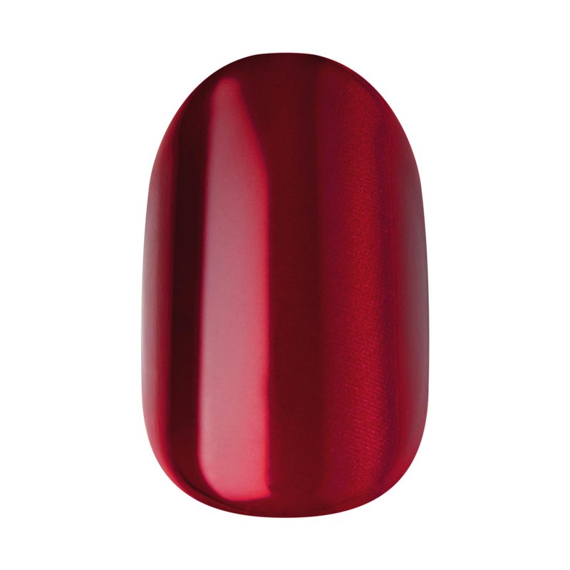 Kiss Impress No Glue Mani Press On Nails, ColorFX, 'Hidden Gem', Red, Short Size, Oval Shape, Includes 30 Nails, Prep Pad, Instructions Sheet, 1 Manicure Stick, 1 Mini File