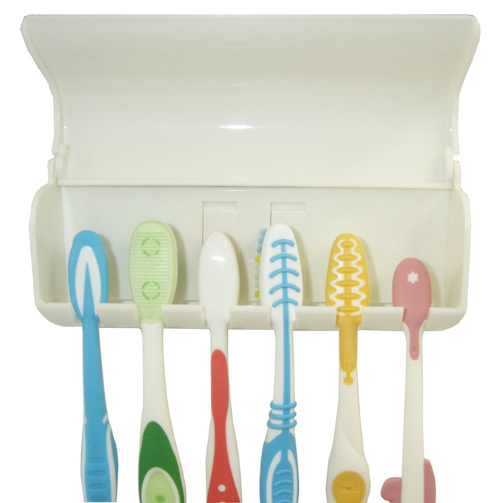 Eslite Toothbrush Holder with Cover (Ivory White)