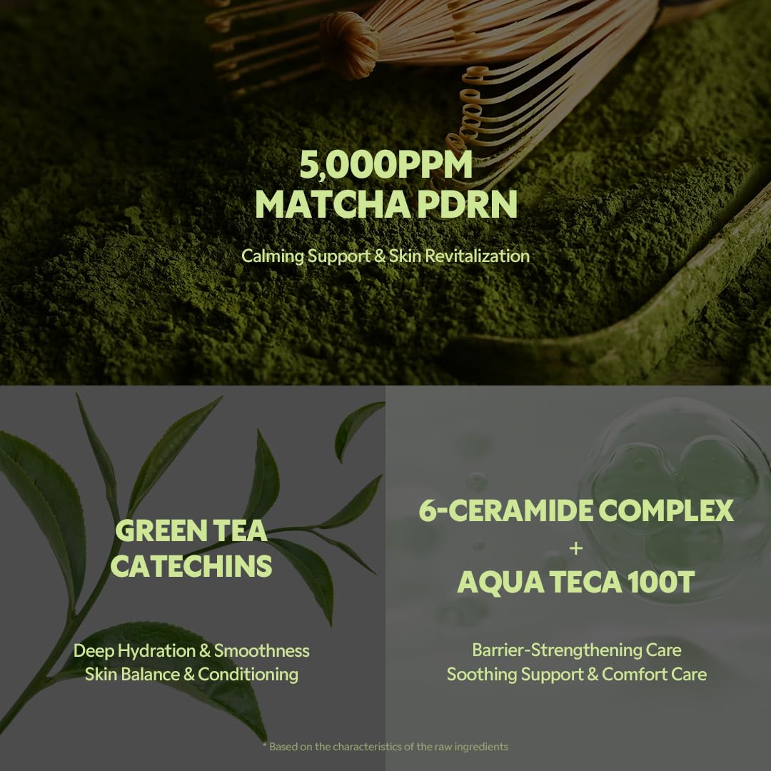 TIRTIR Matcha PDRN Bubble Tea Scrub - Gentle Low-pH Exfoliator with 5,000ppm Vegan Matcha & Ceramide Complex | 100g (3.52oz)