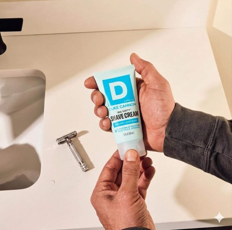 Duke Cannon Men’s Shave Cream - Moisturizing 2 oz Travel Size for Smooth, Comfortable Shaves
