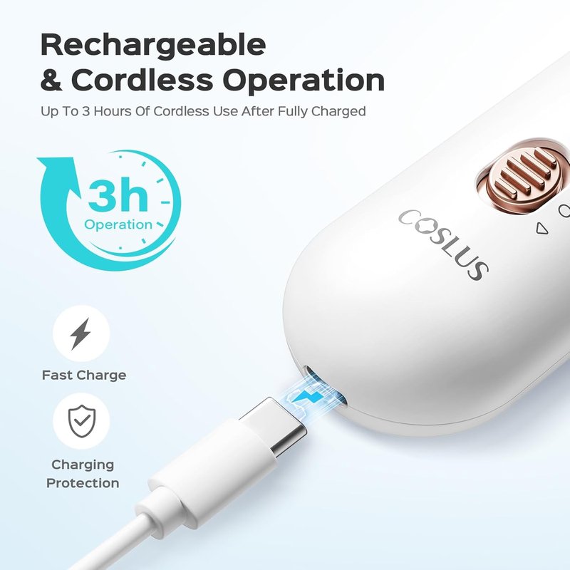 COSLUS C30 Professional Manicure Pedicure Kit - 5-in-1 Electric Nail File Set for Thick Nails & Cuticles