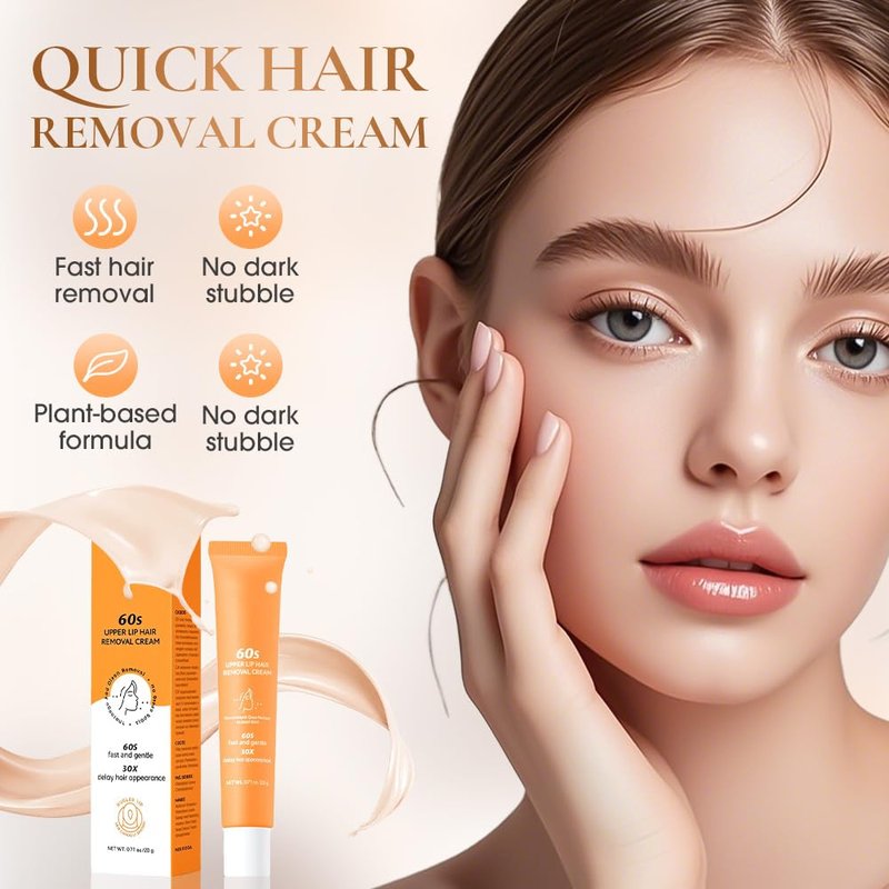 Hair Removal Cream for Women,2025 New Gentle Facial Hair Removal Cream With Scraper, Painless Hairs Removers for Body Face Lips (1)