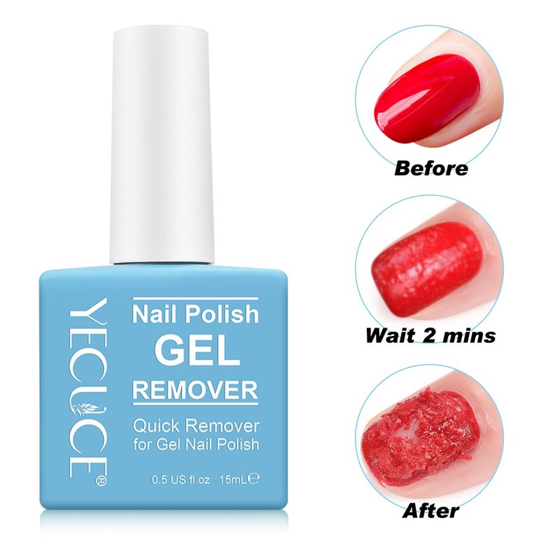 Gel Polish Remover for Nails (3pack), Easy & Quick Soak Off Gel Polish Remover in 3-5 Minutes, No Damage to Nails, for Salon & Home Use