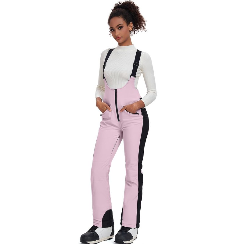 Oymyakon Women's Snowboard Bibs Snow Overalls Waterproof Windproof Insulated Ski Bib Pants(Pink,Small)