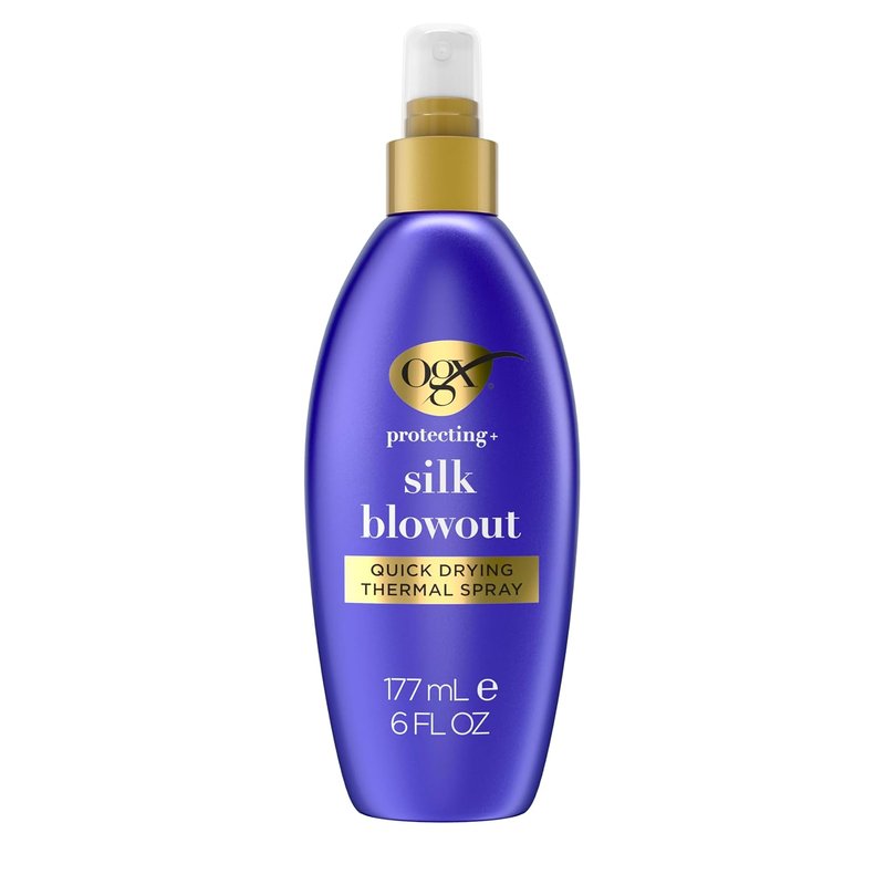 OGX Heat Protectant Spray - Quick Drying Thermal Protection for Soft, Shiny Hair | 6 fl. oz, Shields Up to 450°F