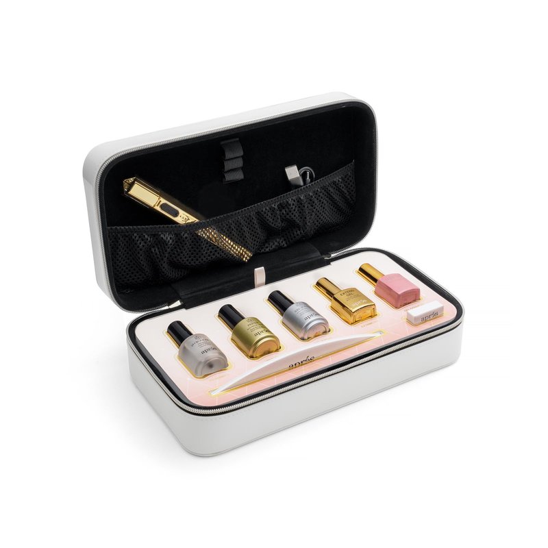 Apres Ombre Gel-X® Nail Extension Kit, 14 sizes 00-9, Premium Quality, Professional Nail Tips Starter Kit (Natural Coffin Medium)